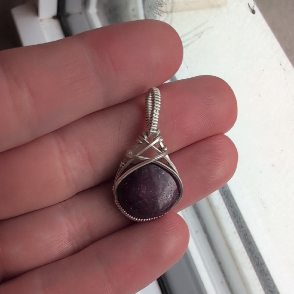Sterling Silver Star Ruby Pendant